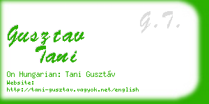 gusztav tani business card