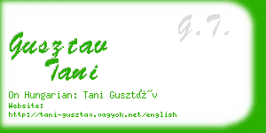 gusztav tani business card